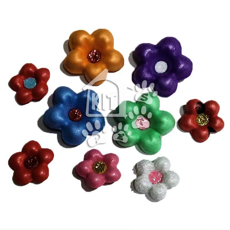 Aplique em flor 3d - 50 unidades
