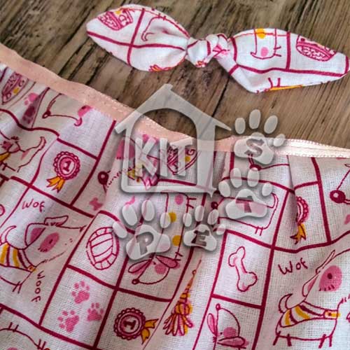 Conjunto Saia em tecido + laço pin-up - 10 unidades