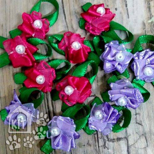 Flores para penteado - 10 unidades