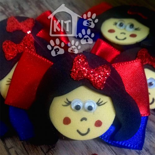 Conjunto de Laços para penteado Branca de Neve - 10 conjuntos