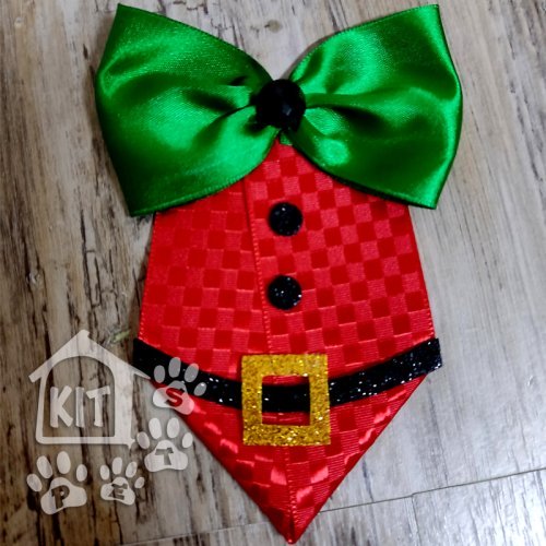 Gravata em Tecido Papai Noel - 10 unidades - Imagem 2