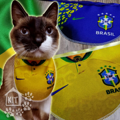 Babador Camisa Copa Amarela e Azul - 10 unidades