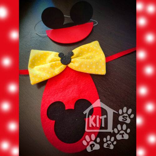 Conjunto Gravata Mickey + Viseira - 10 unidades
