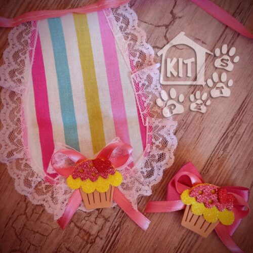 Conjunto Docinho Babador + laço - 5 unidades