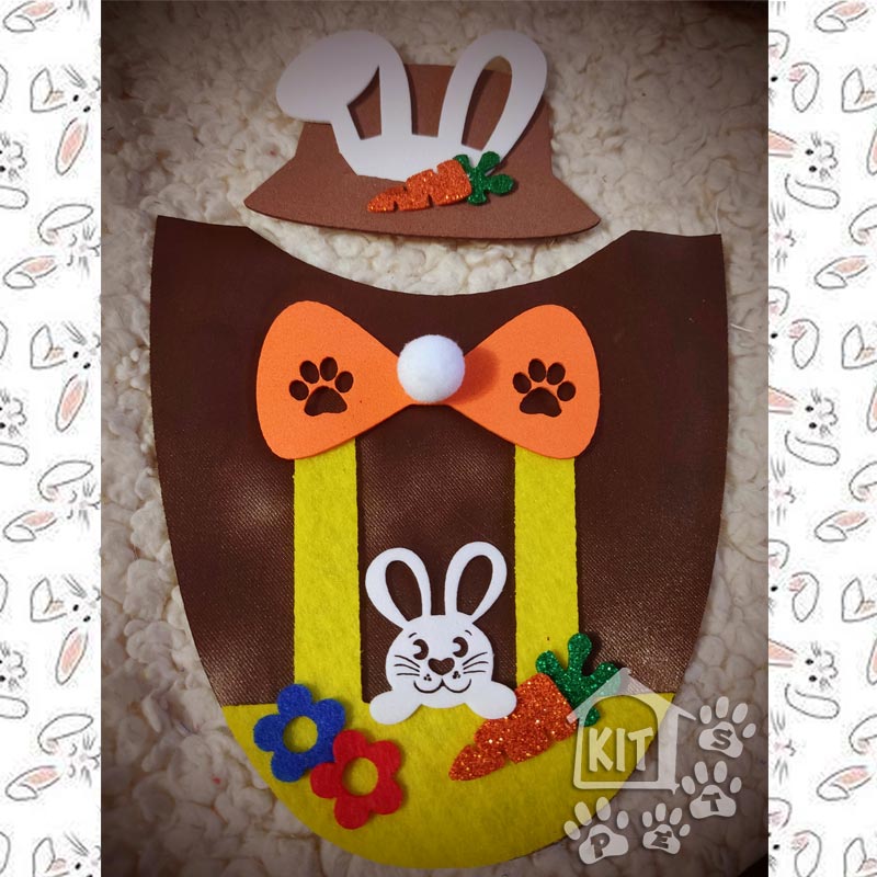 Conjunto Babador Coelhinho de Chapéu - 10 unidades