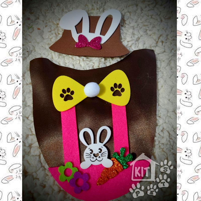Conjunto Babador Coelhinho de Chapéu - 10 unidades - Imagem 2