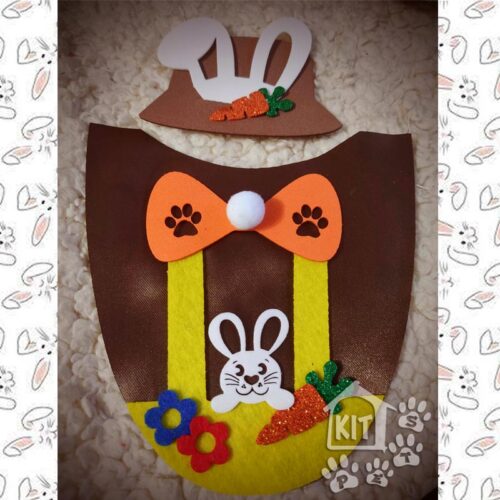 Conjunto Babador Coelhinho de Chapéu - 10 unidades